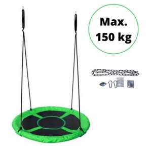 SmileSPORT by Pepita acélvázas Fészekhinta rozsdamentes acél felfüggesztő szettel 100cm #zöld