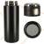 Black stainless steel thermos with LED temperature display and drinking spout, 420ml, close-up of the lid
