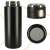 Black stainless steel thermos with LED temperature display and drinking spout, 420ml, close-up of the lid