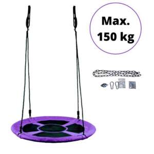 SmileSPORT by Pepita acélvázas Fészekhinta rozsdamentes acél felfüggesztő szettel 100cm #lila