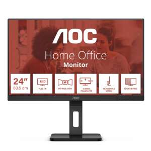 Monitor AOC 24E3QAF 24 inci Full HD cu panou IPS, stand reglabil, fără pâlpâire, mod Low Blue, HDR, rată de reîmprospătare de 75Hz - AOC