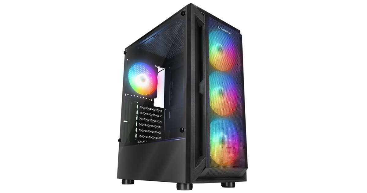 Rampage Computer case - SHIVA (black; windowed; ATX/Micro ATX/Mini-ITX ...