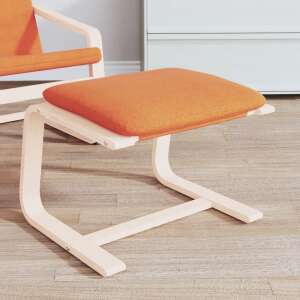 vidaXL suport de picioare din stofă portocalie cu cadru din lemn - Otomane și suporturi pentru picioare