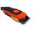Electric pet clipper with adjustable blade, black and orange color, on a white background