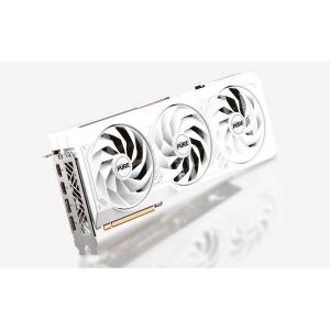 Angled view of Sapphire Radeon RX 7700 XT PURE 12GB graphics card - Sapphire