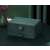 Green jewelry box with compartments for necklaces, earrings, rings, and bracelets