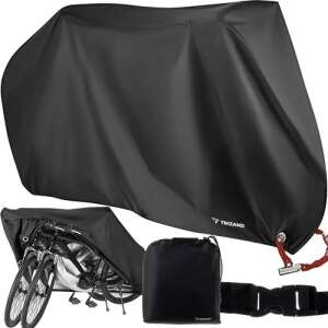 Trizand bike cover with storage bag, elastic band, and lock holes - Tarpaulin