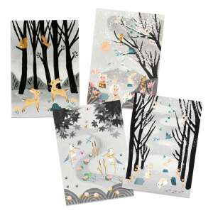 Djeco Kreatív műhely Utolsó havazás - 4 Japanese-inspired painting and collage activity cards - Djeco Creative Toy
