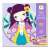 Djeco Onnanoko Creative Workshop Glitter Art, girl with cat design, glitter and rhinestones