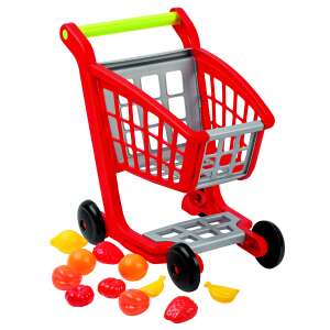 Ecoiffier red toy shopping cart with fruits, pretend play grocery shopping for kids - Shop Playset, Shopping