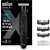 Braun Series XT3100 beard trimmer, black, with 3 combs, face and body