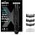 Braun Series XT3100 beard trimmer, black, with 3 combs, face and body