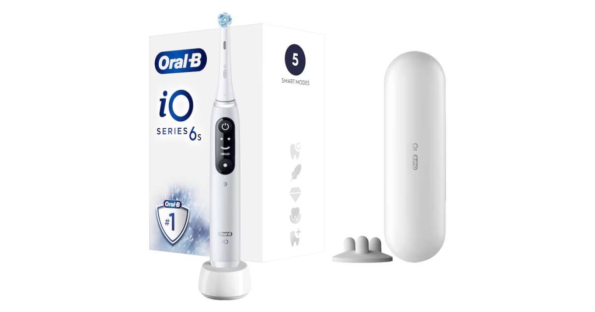 Oral-B iO6 Series Electric Toothbrush, White | Pepita.com