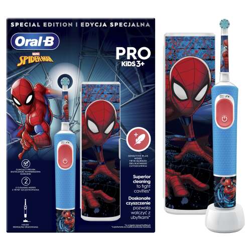 Zubná kefka Oral-B D103 Vitality PRO pre deti - Spiderman + cestovné puzdro
