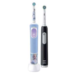 Oral-B Pro Series 1 und Pro Kids 3+ elektrische Zahnbürsten, mit Frozen-Motiven, blau und schwarz - Oral-B