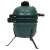 vidaXL zöld kerámia Kamado grill füstölővel 56 cm, zárt fedél, oldalnézet