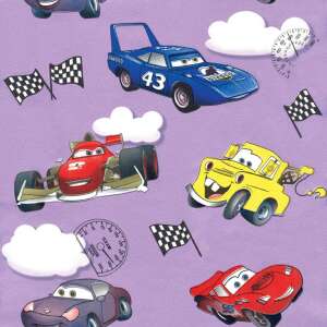 Cars wallpaper, purple, kids room decor, Disney Cars characters, Lightning McQueen, Mater,  wallpaper roll - Interior design