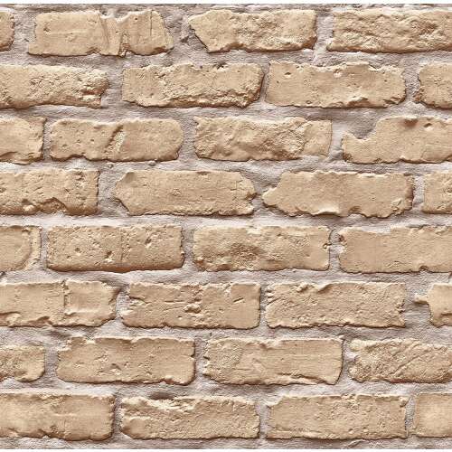 Bézs tégla hatású tapéta, 3D tégla tapéta, téglafal tapéta