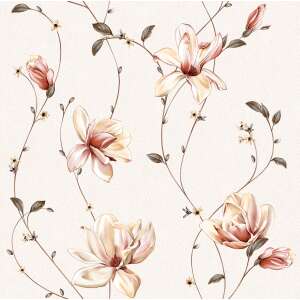 Tapet Simplex Álom bej, model floral, fundal bej - Decorațiuni