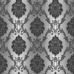 Tapet damasc gri, tapet simplex Lux - Wallpaper