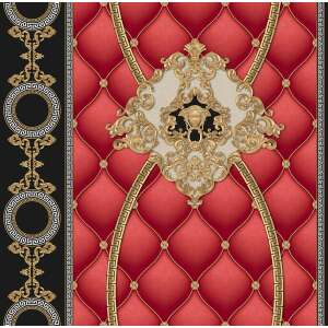 Tapet Astrea roșu cu model baroc - Wallpaper