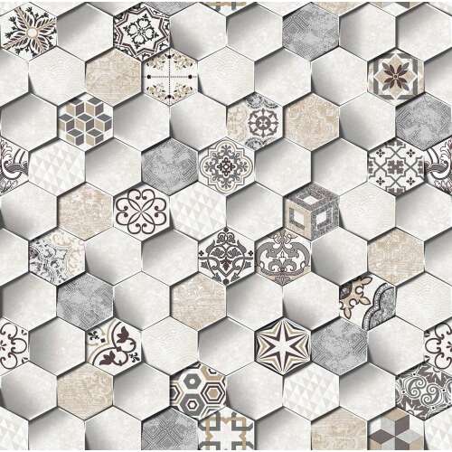 Grand 3D Tapéta - Szürke Hexagon - 0,53x10m 76057531