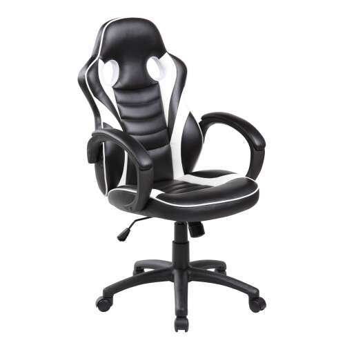 Fekete-fehér irodai forgószék verseny stílusban