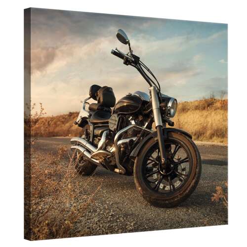 Motoros vászonkép, 80x80 cm, fali dekoráció - Otthon és kert