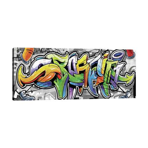 Graffiti XL vászonkép, színes utcai művészeti design, modern faldekoráció - Otthon és kert