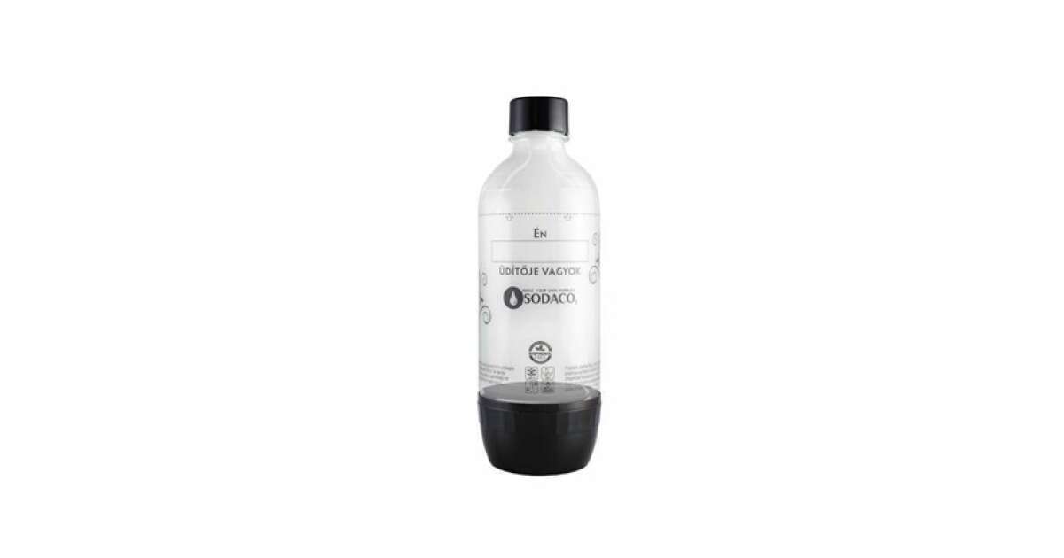 Mysoda water bottle 1 L, 2 pcs, black