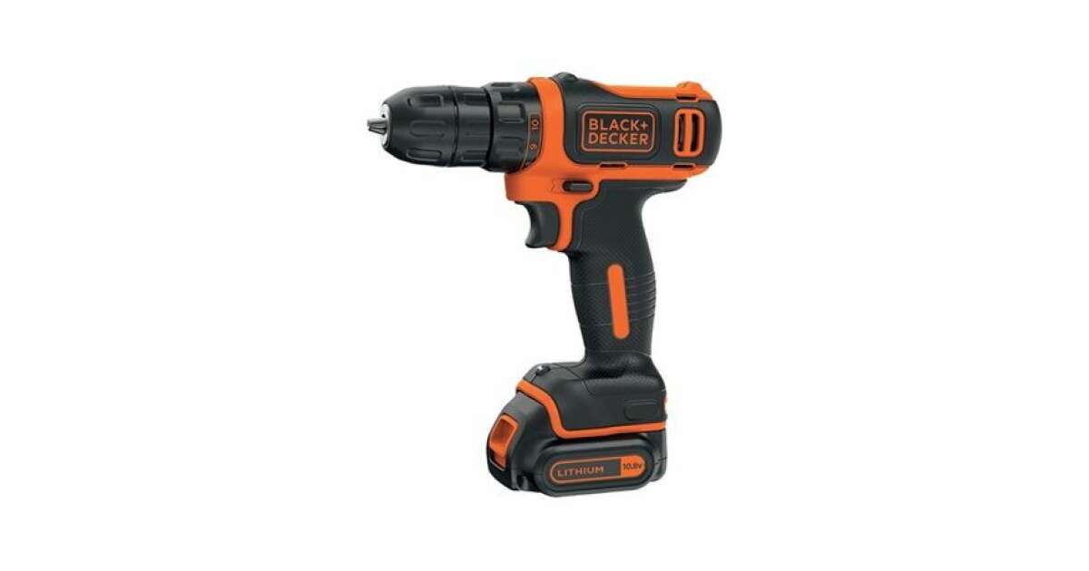 Black Decker 10 8V 1.5Ah Li Ion cordless drill driver 2 bushing quick chuck case Pepita