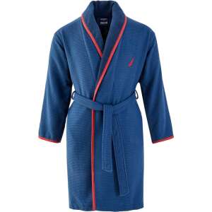 Nautica Marlin uniszex fürdőköpeny, sötétkék, 100% pamut, S méret - Férfi köntös