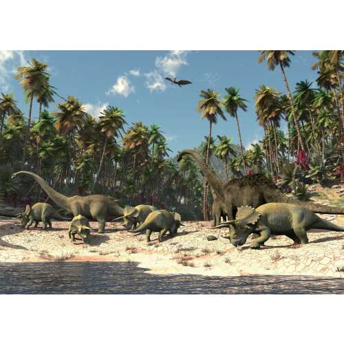 Dinoszaurusz fotótapéta, 3D dinoszaurusz tapéta, dinoszaurusz falikép, dzsungel dinoszaurusz tapéta, gyerekszoba dinoszaurusz tapéta, dinoszaurusz falimatrica, dinoszaurusz faldekoráció - Barkács és DIY