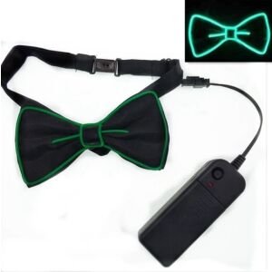 LED Bow Tie - Light Up Accessory - Green - Costumes for adult