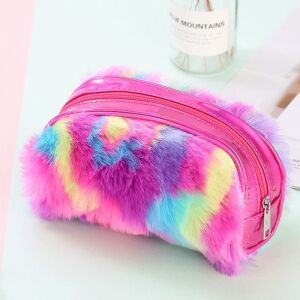 Rainbow Plush Pencil Case - Purple - 20x6x12 cm - Pencil Case
