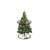 Karácsonyfa fényekkel és karácsonyi vonatkészlettel Mikulással, fényekkel és zenével, elemes