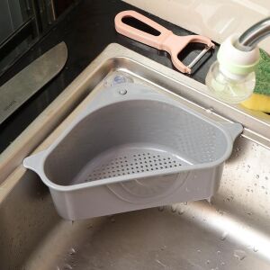 Praktikus Sarok Csepegtető triangular sink strainer for kitchen, gray - Dish Rack