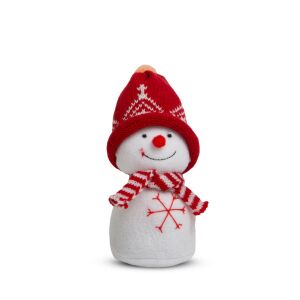 Decorațiune Karácsonyi hóember, 20 cm, om de zăpadă de Crăciun cu pălărie roșie - Nonbrand Decorațiuni de Crăciun