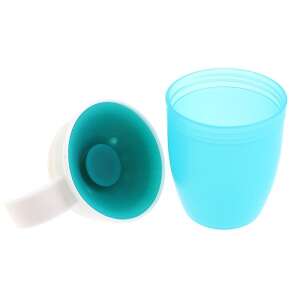 Blue and white 360 degree training cup with spill proof lid, easy to clean, for toddlers - Babies & Toddler