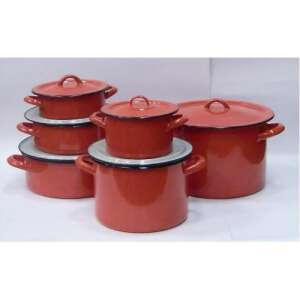 Bonyhádi EMA-LION Zománcozott Edénykészlet - 7 db