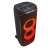 Czarny głośnik imprezowy JBL PartyBox Ultimate EU Bluetooth z pomarańczowymi światełkami