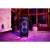 JBL PartyBox Ultimate EU Bluetooth black party speaker in a living room with colorful lights
