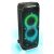 JBL PartyBox Ultimate black party speaker with green and blue light show