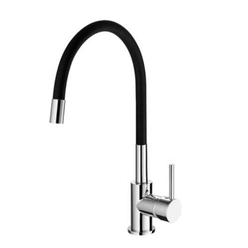 Diplon Flexibilis mosogató csaptelep fekete ST2577BL konyhai mosogató csaptelep rugalmas kiöntővel