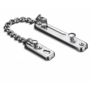 Silver Stainless Steel Door Security Chain for Home Safety - Door