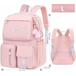 Pink Unicorn Backpack for Girls, Large Size, Cute School Bag - Preschool Backpack, Bag