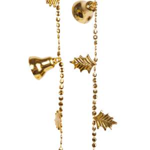 Karácsonyi girland harangokkal - fényes arany - 260 cm 76075920 Girland