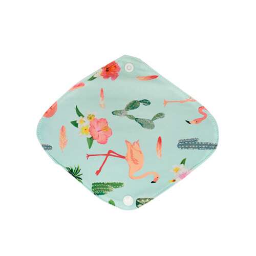 Waschbare Einlage in Größe S mit Flamingomuster in Blau