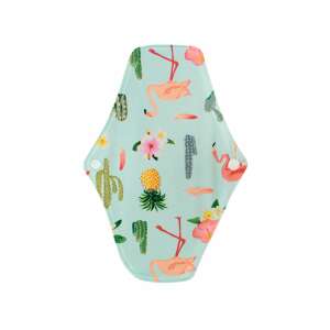 Waschbare Einlage in Größe M mit Flamingomuster, Kaktus und Ananas - Damenbinden