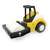 Wader Tech Truck road roller toy, yellow and white, close-up